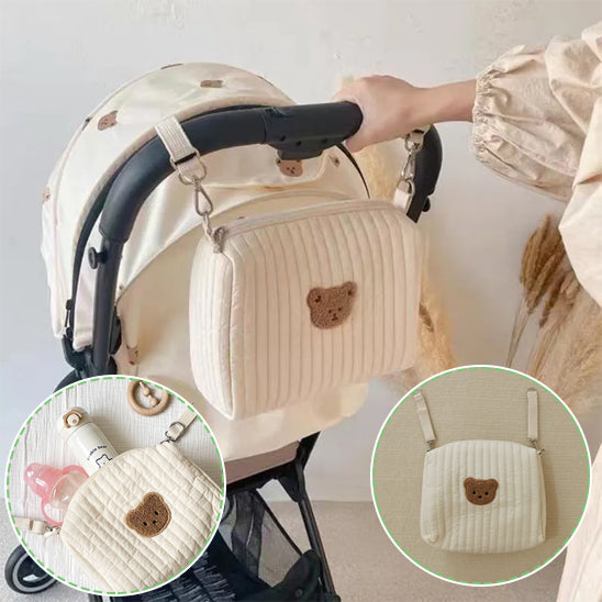 Sac suspendu bébé avec poches et motifs adorables – accessoires poussette-sphere de maman-nourrison