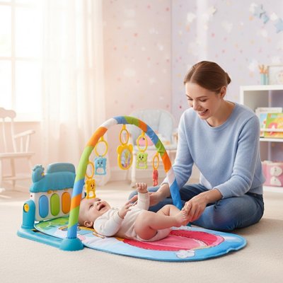 Tapis d'éveil bébé tapis musical éducatif pour motricité et éveil