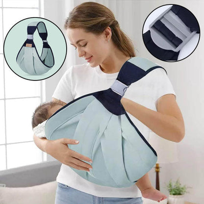 Détail de la sangle d'épaule réglable et du tissu respirant-sphere de maman-nourrison