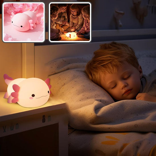 Lampe de chevet Axolotl rechargeable USB – ambiance chambre bébé-sphere de maman-nourrison
