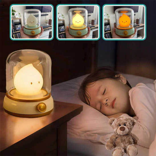 Mini lampe LED mignonne pour chambre ou bureau, rechargeable via USB-sphere de maman-nourrison