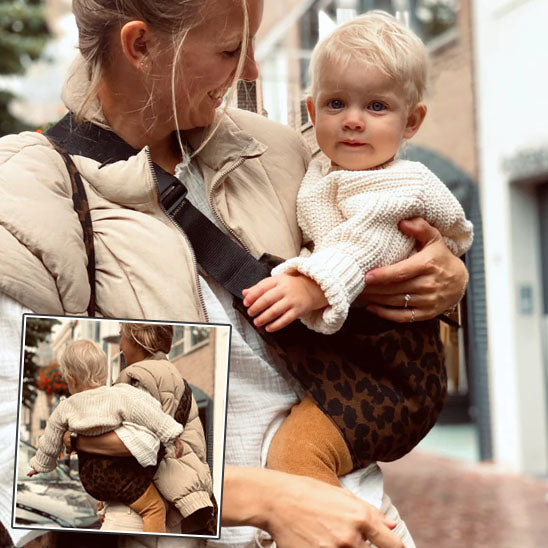 Porte-bébé léger et confortable avec design animalier, soutien lombaire et position assise pour bébé-sphere de maman-nourrison