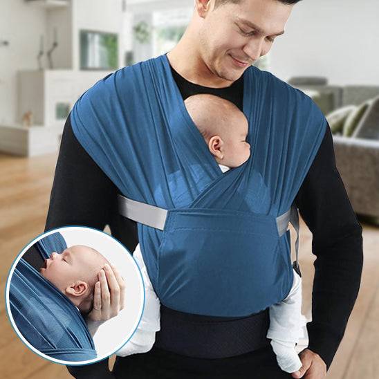 Position face avant avec un bébé de 6 mois endormi-sphere de maman-nourrison