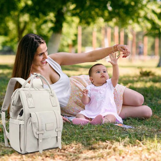 Sac à langer kaki élégant et pratique pour parents actifs-sphere de maman nourrison
