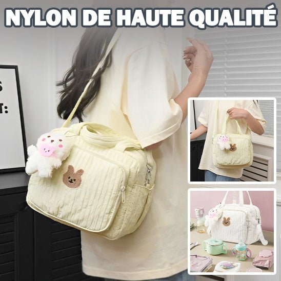 Sac à langer Nounous utilisé lors d’une sortie en famille-sphere de maman-nourrison