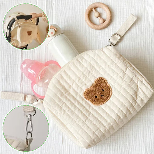Sac à couches coton pour poussette avec fermeture éclair et design mignon-sphere de maman-nurrison