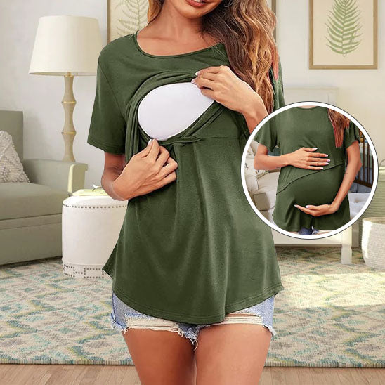 T-shirt confortable pour allaitement – design moderne et pratique-sphere de maman-nourrison