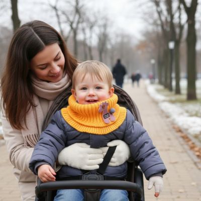 Tour de cou enfant tricoté chaud pour garçons et filles, protection contre le froid en hiver