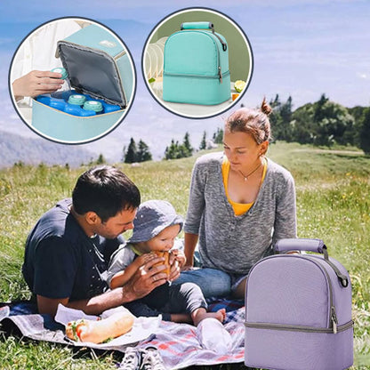 Vue intérieure du sac thermique avec doublure aluminium-sphere de maman-nourrison