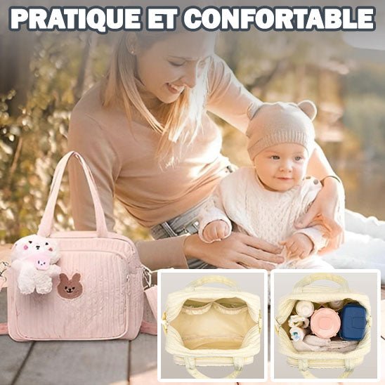 Vue intérieure du sac à langer Nounous avec rangements multiples-sphere de maman-nourrison