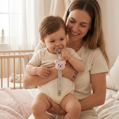 Attache tetine pour sucette infantile – Accessoire pratique pour garder la tétine propre et à portée de main