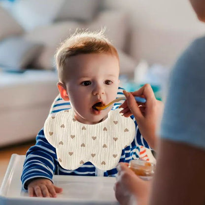Bavoir bébé doux et respirants, lot de 3 pièces avec imprimés adorables pour nouveau-né.