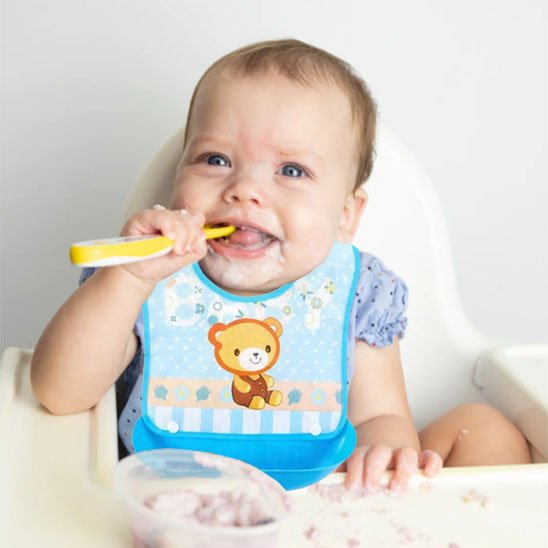 Bavoir bébé en matière douce, bavoir imprimé dessin animé pour protéger les vêtements