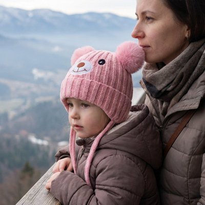 Bonnet bebe avec ours mignon, bonnet chaud automne hiver avec protection des oreilles