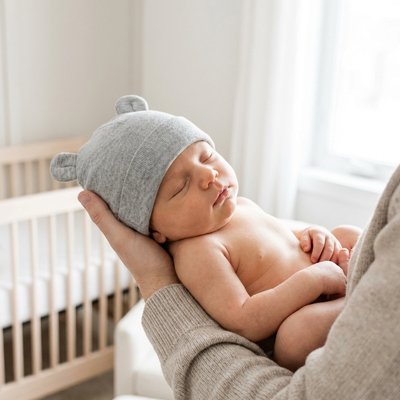 Bonnet bebe simple et mignon, en coton, couvre-chef confortable et tendance pour nouveau-né