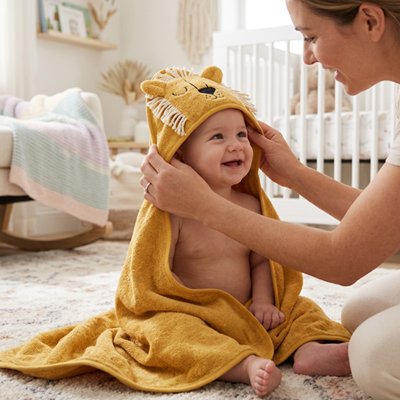 Cape de bain bébé à capuche, peignoir en coton motif dessin animé pour garçons et filles