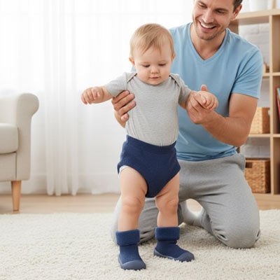 Chaussure bebe , parfaites pour l’hiver, maintien sécurisé pour les premiers pas.