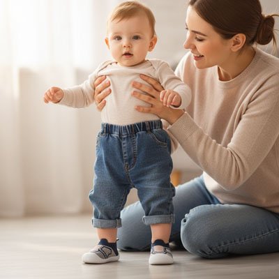 Chaussure bebe semelle en caoutchouc antidérapante, confortables et légères