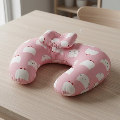 Coussin d'allaitement ergonomique en forme de U avec housse amovible lavable en machine