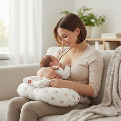 Coussin d'allaitement multifonctionnel en U pour un confort optimal de la maman et du bébé
