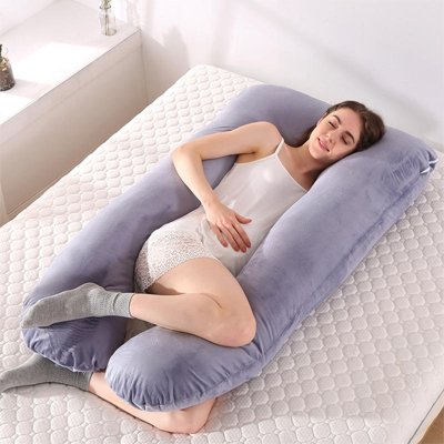 Coussin de grossesse 120x70 cm, coussin doux et confortable pour femmes enceintes, livraison directe et prêt à l’usage