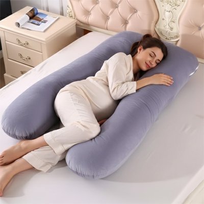 Coussin de grossesse long 120x70 cm, coussin doux pour femmes enceintes, idéal pour dormir et allaiter