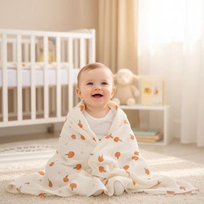 Couverture bébé en mousseline de coton, couverture de réception pour nouveau-né, serviette de bain douce et respirante