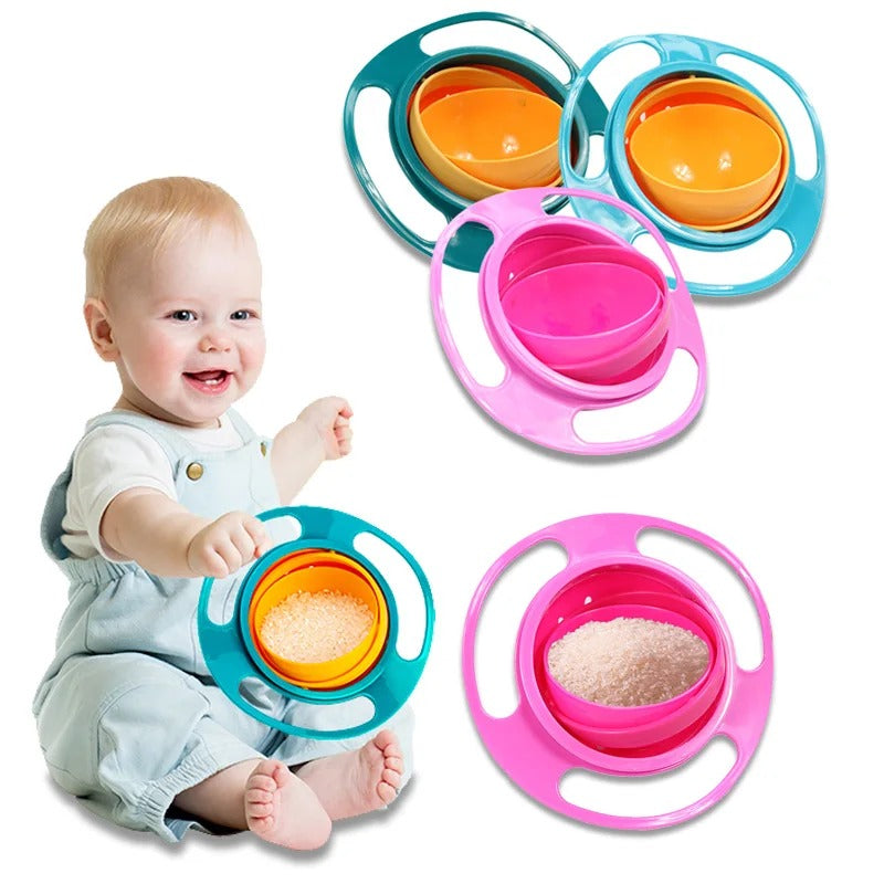 Ensemble de 3 bols pour bébé, couleurs rose, vert, bleu en silicone antidérapant, idéal pour repas sécurisés