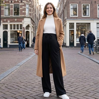 Pantalon grossesse mode printemps-été, confortable et pratique pour maternité