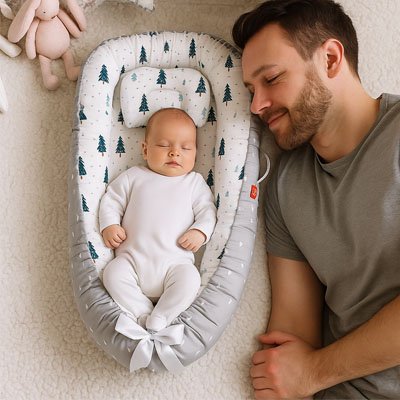 Reducteur de lit bébé anti-roulement pour un maintien optimal et un sommeil paisible