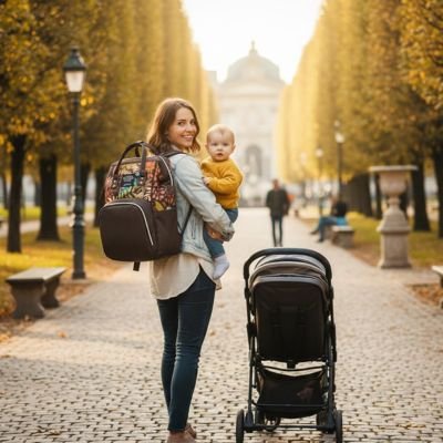 Sac a langer de voyage pour maman design moderne solide et spacieux