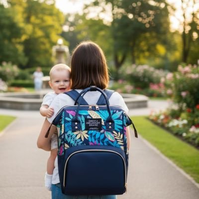 Sac a langer multifonction élégant, grande capacité pour voyages et sorties, durable et pratique.