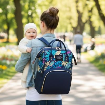 Sac a langer pratique et tendance pour maman, robuste et polyvalent, idéal pour sorties, shopping et voyages.