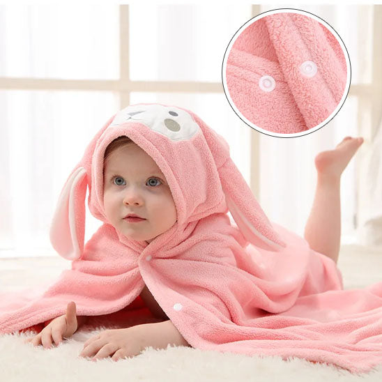 sortie de bain mignonne pour bébé avec oreille d’animal-sphere de maman-nourrison