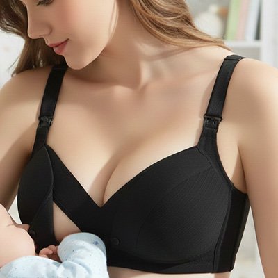 Soutien gorge allaitement en coton, soutien-gorge sans armature, confortable et pratique pour les mamans et futures mamans