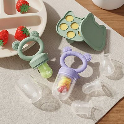Sucette en silicone pour bébé, auto-alimentation, conserve purées et lait maternel