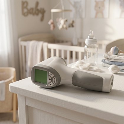thermomètre frontal numérique sans contact pour adulte et enfant avec mesure rapide de la température corporelle