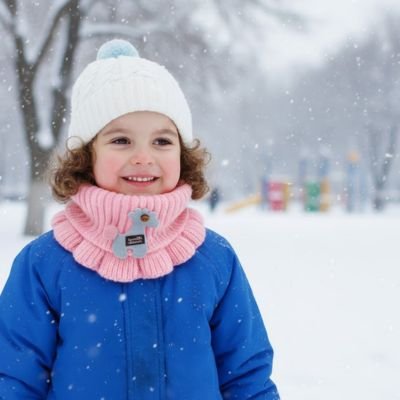 Tour de cou enfant style mode à carreaux, chauffe-cou chaud et doux pour saison froide