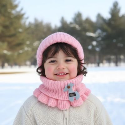 Tour de cou enfant tricotée chaude pour bébé en hiver