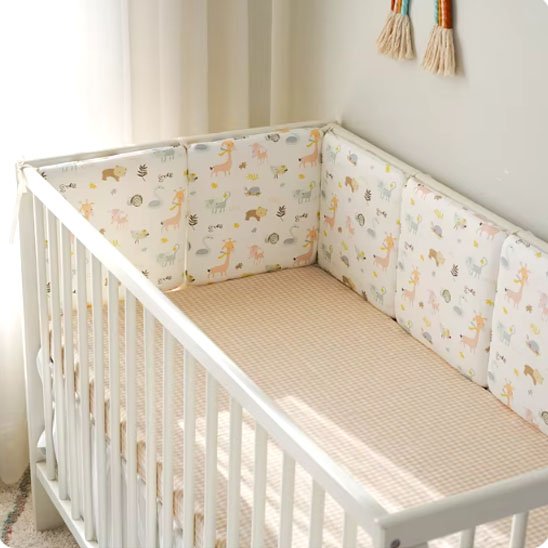 Tour de lit bébé garde-corps rembourré pour nouveau-né