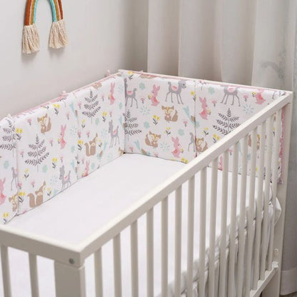 Tour de lit bébé motif renard, tour de lit doux et respirant