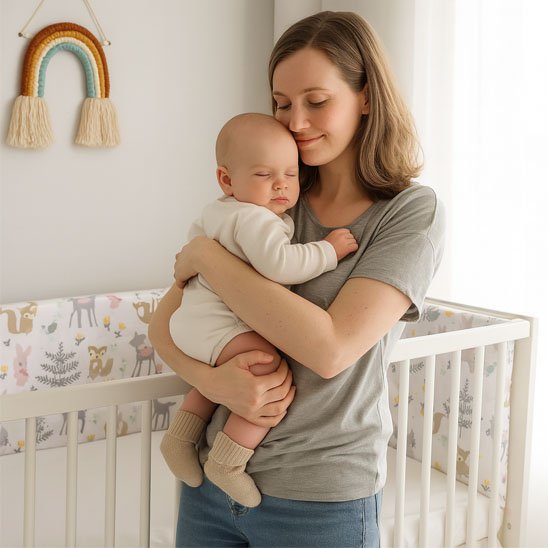 Tour de lit bébé protecteur doux en coton