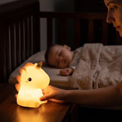 Veilleuse bébé éclairage doux en silicone rechargeable pour chambre