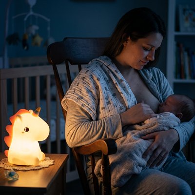 Veilleuse bébé lampe LED tactile idéale comme cadeau pour chambre d’enfant