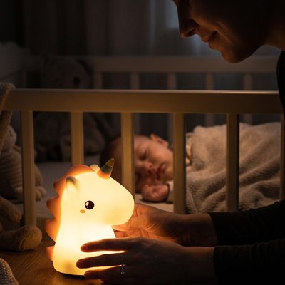 Veilleuse bébé rechargeable USB avec lumière douce et design cartoon