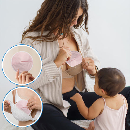 Zoom sur la texture douce et naturelle du tissu en bambou bio des coussinets d’allaitement – Sphere de maman-nourrison